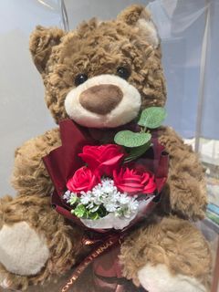 Neu:trends Teddy Bear with Roses Gift Box