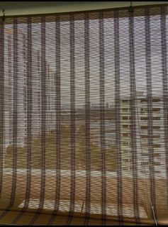 Bamboo Roller Blind with Stripes (Brand New)