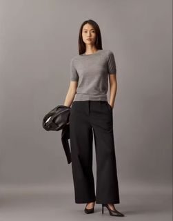 Calvin Klein Black Wide Leg Trousers