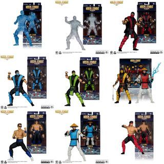 *in stock* McFarlane Toys Mortal Kombat Klassic Scorpion vs Raiden Deluxe 2-Pack Ice Clone Sub-Zero (Blue) Invisible Reptile (Transparent) Ermac Sub-Zero Reptile Johnny Cage Raiden Liu Kang