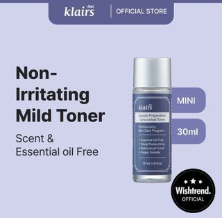Klairs supple preparation unscented toner facial toner light hydrating trial travel mini size sample kit sachet wishtrend i'm from