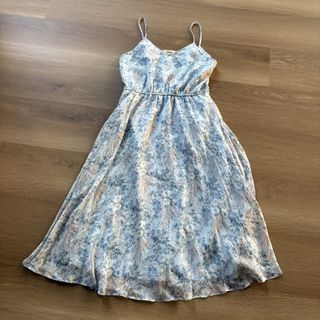 H&M Silk floral dress / blue