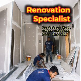 wall partition / partition wall / room partition / false ceiling / partition / renovation contractors / hacking services / contractor  / false ceiling / box up / light install / wall divider / plastering service / painting service / best  price Singapore