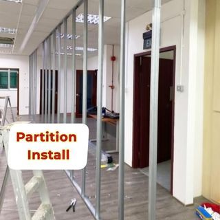 🇸🇬 Room Partition make/false wall install/gypsum board install/professional Work/Office room partition install/DryWall/TV Wall/Arch Wall install/L-Box install/Box-UP/False Ceiling Install /touch up plastering/painting service