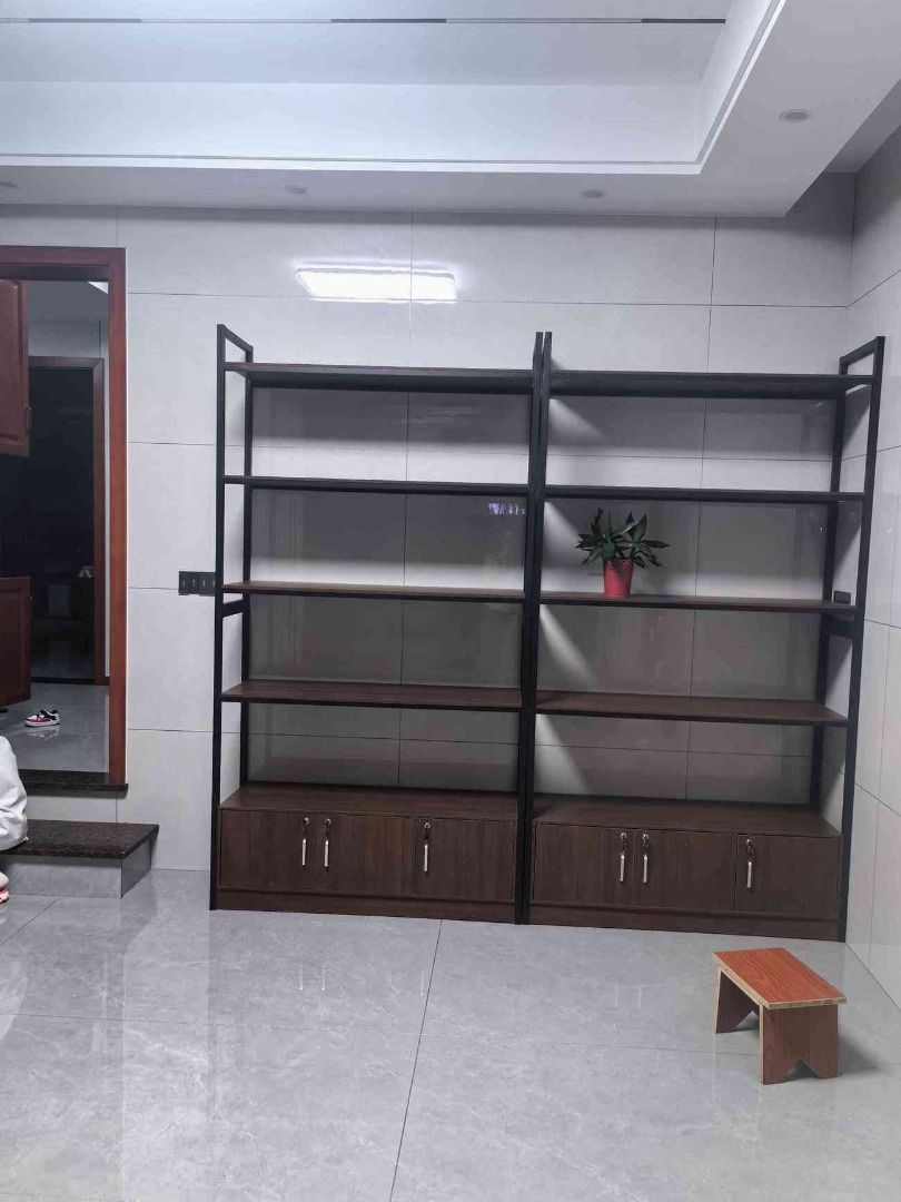 Book Shelf /Modern Simple Bookcase/Storage Cabinet/ Book Cabinet ⭐⭐Free Delivery (Category: Shelves, Cabinets & Racks) located in Singapore. Submitted by home_furnishing (Listing ID 1455234943, Image 6). Description: ❤️❤️Dear Friend! Welcome to the Home Factor Furniture Store！！！ 👍👍Delivery within 3-days 👍👍Cash on delivery or Transfer 🎈🎈Specification Book Shelf Type:JSF Material: 12MM MDF 20*20mm Thick Steel Pipe Height 35-40cm, Can Adjustab