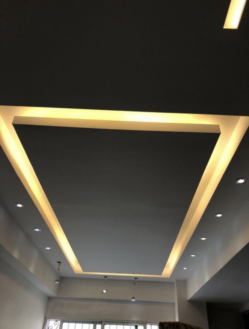 Office partition wall installation/ Soundproof partition/ Door installation/ Entrance partition/ Design partition wall/ Arch installation/ False ceiling/ L-Box install/ Light install/ Pelmet installation/ Painting Service/ Office, Shop, House paintin (Category: Drywall Partition & False Ceiling) located in Singapore. Submitted by paintingcastle0 (Listing ID 1455189307, Image 8). Description: This season of lights, give your home a luxurious new i
