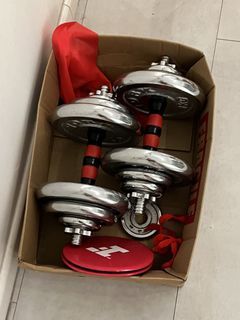 Adjustable Dumbbells Set with Weight Plates