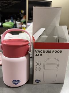 MamyPoko Vacuum Food Jar 500ml Stainless Steel Pink