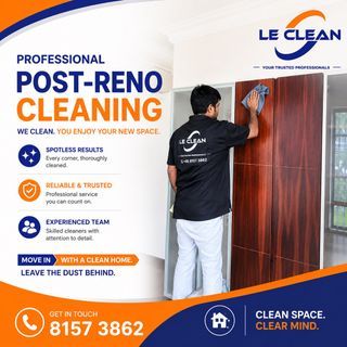 Post Reno Cleaning/Home cleaning/BTO cleaning/House cleaning/Cleaning services/Professional cleaning