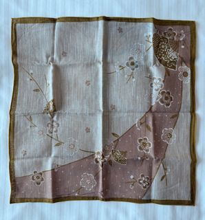 Vintage Japanese handkerchief brown