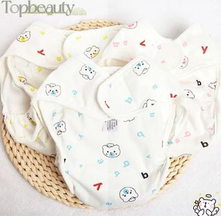 10 pcs Topbeauty Bear Print Cloth Diaper for Baby (0-18 Months)