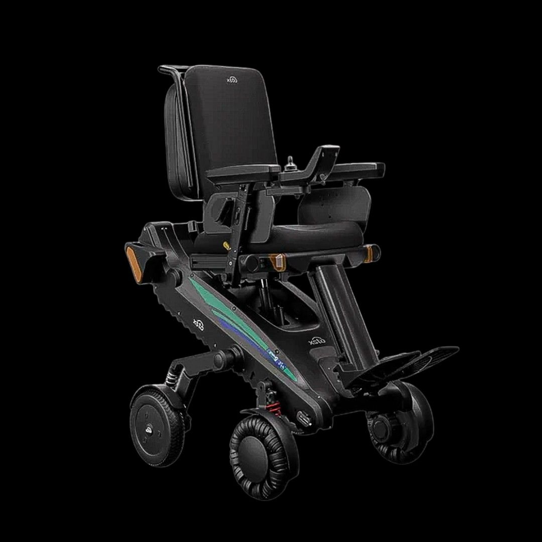 MOBOT XSTO X12 Motorised Electric Wheelchair (Category: Wheelchairs) located in Singapore. Submitted by campbicycle (Listing ID 1455541482, Image 4). Description: Experience breakthrough mobility with the MOBOT XSTO X12 — an AI-powered all-terrain mobility robot designed to conquer stairs, slopes, and uneven surfaces with confidence. Featuring a smart wheel-and-track system, LiDAR obstacle detection, and a 360° self-balancing seat, the XSTO X12 a