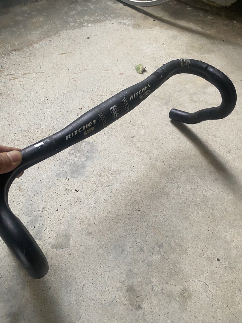 Ritchey Comp Biomax Handlebars (Category: Parts & Accessories) located in Singapore. Submitted by ahquing88 (Listing ID 1455623806, Image 2). Description: - Ritchey Comp Biomax handlebars - Black finish - Standard clamp diameter - Ideal for road bike builds or upgrades.