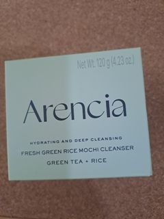 🌸Super sale 🌸 Sealed Arencia Fresh Green Rice Mochi Cleanser 120g Full size 🌸Fresh stock Exp 2029
