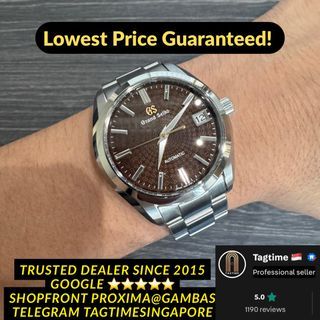✨ Local AD Ltd Ed ✨ 42mm Grand Seiko Heritage Collection SBGR311  SBGR311G Hi Beat 36000 Cookie Brown Radial Dial Automatic Men watches ❌ 40mm 39mm 37mm SBGH267 Spring Drive Titanium Peacock Night White Birch Mt Iwate Snowflake Skyflake Shunbun Rikka