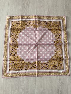 Christian Dior Pink Polka Dot Scarf