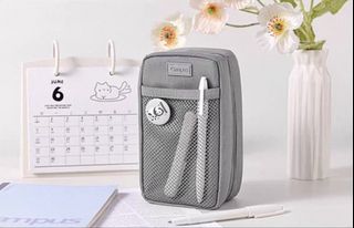 KOKUYO Campus Stand-up Pencil Case Grey Large Capacity