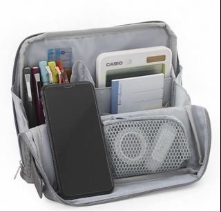 Kokuyo HACO Portable Storage Bag Vertical Pen Bag Stationery Bag (Grey)