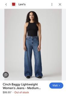 GOOD DEAL 🩵 Levi's Cinch Baggy Lightweight Women's Jeans - Medium Wash Indigo, size 27 (adjustable)