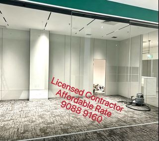 Glass wall, Glass partition ,glass door , swing door , sliding door