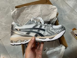 ASICS Gel-Kayano 14 Trendy Retro Unisex Silver White