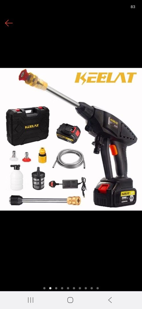 Car wash spray (Category: Cleaning & Detailing Products) located in Singapore. Submitted by charsiewrice44 (Listing ID 1453261187, Image 1). Description: seldom use thats why selling. full set with box Cash and carry $30 at seletar its very powerful to clean floor or car.