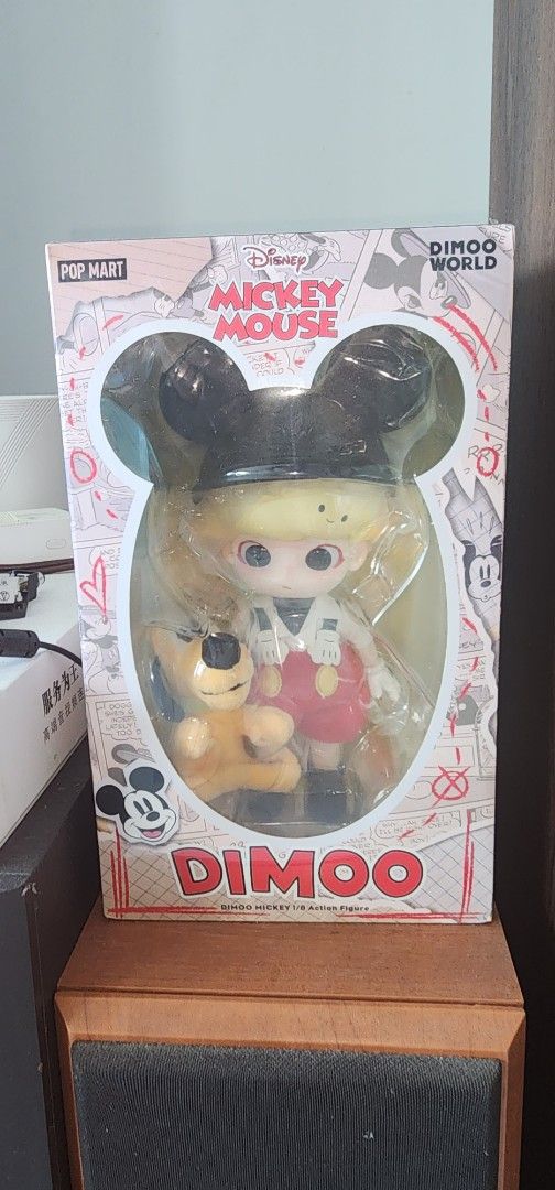 Pop Mart Dimoo World Disney Mickey Mouse Action Figure (Category: Designer & Blind Box Toys) located in Singapore. Submitted by chenzhiwei78 (Listing ID 1453250830, Image 1). Description: - Dimoo World Disney Mickey Mouse Action Figure - Scale: 1/8 - Condition: Brand new, in original packaging - Ideal for collectors and Mickey Mouse enthusiasts - Unique collectible item.