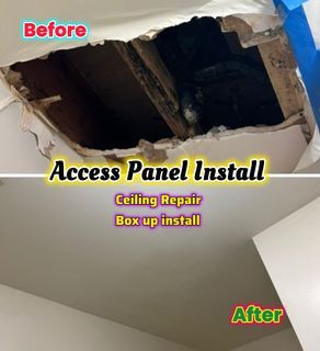✅Access Panel Installation,Ceiling Repair,Ceiling Crack Repair,Ceiling Box-Up,Pipe Box-Up,Aircon Box-Up,Beam Box-Up,Staircase Box-Up,Custom Box-Up,Skirting install,Cornice Install,Wall & Ceiling Touch-Up,Painting Preparation & More ❤️
