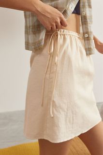 Atlas Kind Textured Cotton Mini Skirt