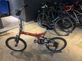Foldable Aleoca road bicycle with gears