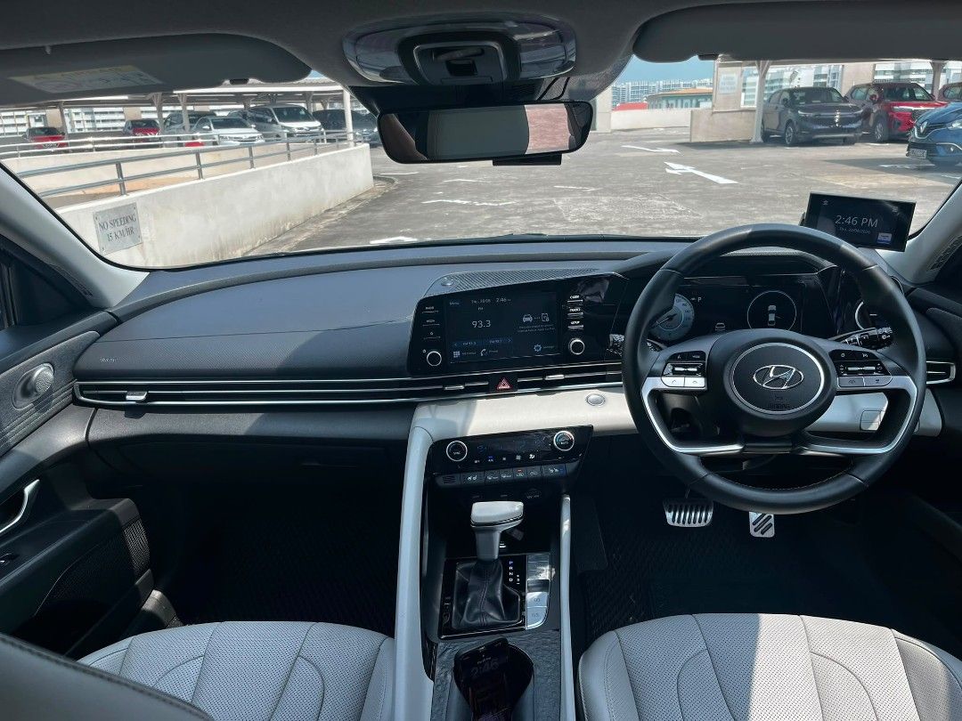 Hyundai Avante CN7 1.6 DOHC CVT S/R Auto (Category: Used Cars) located in Singapore. Submitted by safepenguin_361377 (Listing ID 1456675702, Image 9). Description: HYUNDAI CN7 AVANTE 1.6 DOHC CVT S/R🚗 Reg. 24 Feb 2021 ( Bal 4yr 6mth )👍 PARF get back $3,385👍 One and Only One available now !📌📌📌 View Now with Pearl Neo before it's gone.. Experience Luxury Conti-feel drive with conti features like electric memory seats, cool and warm ventilated
