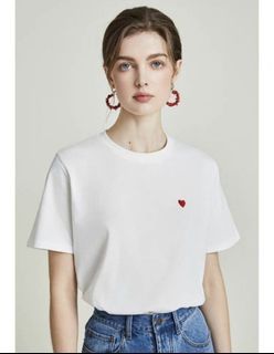 Ladies Organic Cotton Simple White Shirt - Size M