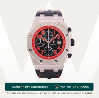 Mint Audemars Piguet Royal Oak Offshore Queens Road Leather 26198TI.OO.D101CR.01 Black Dial Z20975 Mar 2012