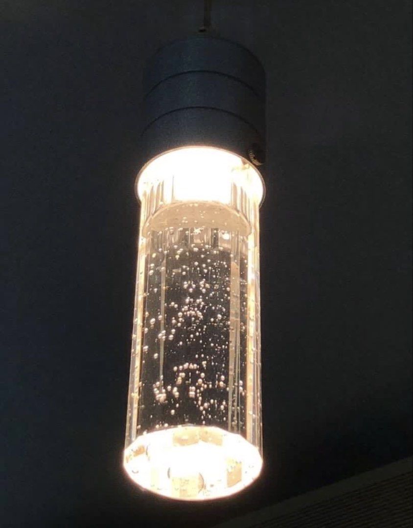 2 Sets of 3 Cylinder Bubble Glass Pendant Lights (Category: Lighting) located in Singapore. Submitted by polarbear6043 (Listing ID 1456953116, Image 4). Description: 2 sets of 3 pieces for $60 Pick up at AMK Blk 602 or Lentor MRT or YCK MRT Free delivery for selected locations. Price negotiable..