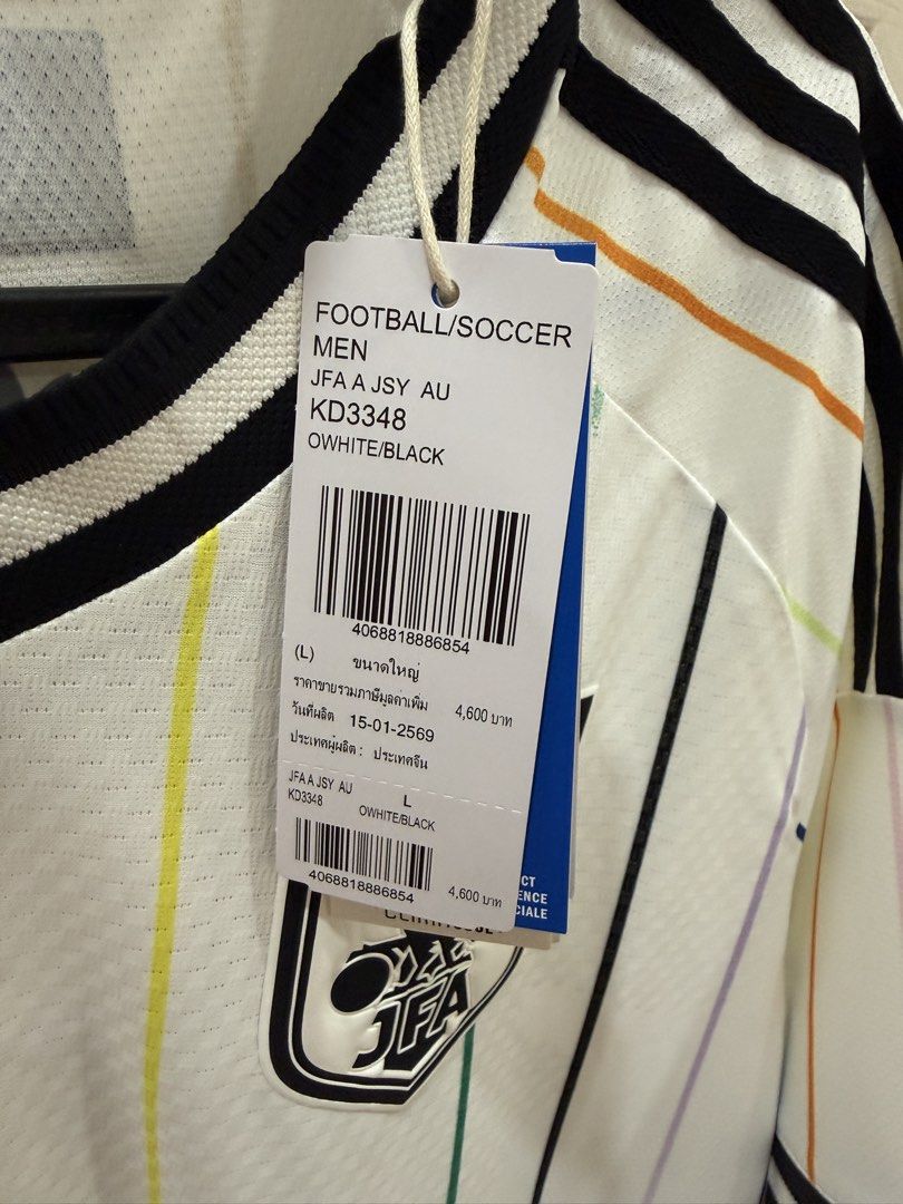 BNWT Adidas Japan JFA Away player version Jersey Tanaka #7 Asian size L (Category: Activewear) located in Singapore. Submitted by y4__gago (Listing ID 1456873631, Image 4). Description: - Authentic Adidas Japan National Football Team Away Jersey - Features Player Name: TANAKA - Features Player Number: 7 - Asian Size: L - Player version.