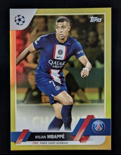 CHEAP Kylian Mbappe PSG Paris Saint Germain Real Madrid Numbered /299 Yellow Gold Foil Refractor Topps Soccer Card