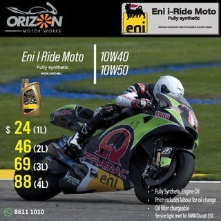 Engine Oil Servicing for Motorcycles, Periodic Maintenance for BMW, Ducati, Honda and Yamaha 