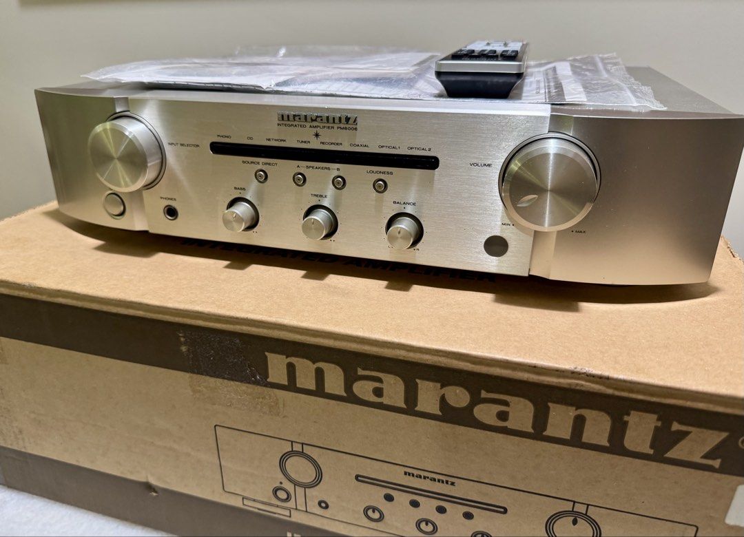 Marantz : PM 6006 HiFi Stereo Integrated Amplifier with full box and full original accessories (Silver) (Category: Soundbars, Speakers & Amplifiers) located in Singapore. Submitted by williamshz (Listing ID 1456909118, Image 3). Description: ▪️Local set and perfect working conditions (10/10) ▪️Full box full accessories as like day 1 purchase set ▪️Well known Award wining HiFi Stereo Amplifier with clear vocal and amazing sound stage ▪️Built-in DA