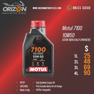Motul 7100 10w50 Engine Oil 