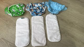 Reusable Cloth Diapers with Inserts - Monkey & Panda Prints