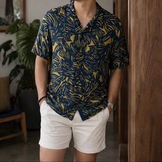 H&M Men's Short Sleeve Button Down Shirt