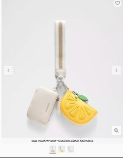 PO Lululemon Dual Pouch Wristlet Textured Leather Alternative 🇦🇺🍋