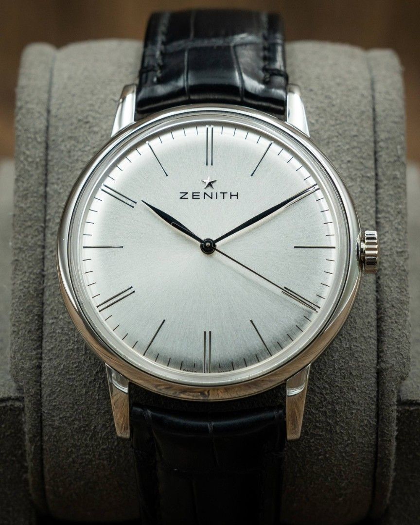 🔥VALUE🔥 Zenith Elite 6150 Stainless Steel 42mm Silver Dial 03.2770.6150 2017 Full Set Like New (Category: Watches) located in Singapore. Submitted by gdtimepieces (Listing ID 1456965914, Image 1). Description: ** Open to trades up/down! ** ** Shop Based ** Hi all, up for sales today is a Zenith Elite 6150, ref. 03.2770.6150. A superb and classy piece that checks all the boxes of a solid dress watch. Contemporarily sized at 42mm and boasting a 1