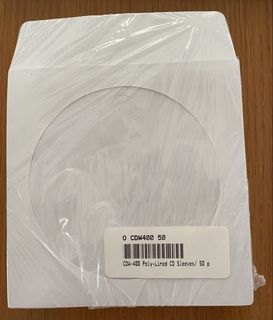 CD sleeves: 50 pieces BRAND NEW, poly lined CD sleeves, FREE DELIVERY