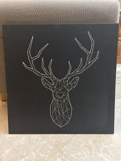 Geometric Deer Head Canvas Wall Art