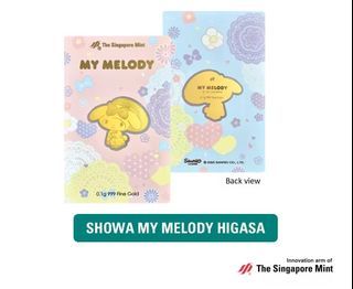 My Melody showa 0.1 gram fine gold bar