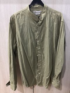 ZARA Mandarin Collar Long Sleeve Shirt
