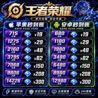 🎮 王者荣耀点券充值｜苹果 / 安卓