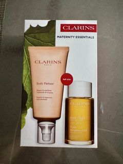 Clarins Maternity Essentials Skincare Set - Body Partner & Tonic Oil