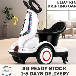 Kids Electric Drift Car with Remote Control - Ride-On Balance Scooter Motorcycle, Safety Certified